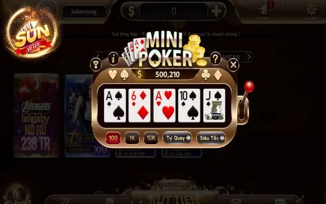 Giới thiệu cách chơi mini poker Sunwin