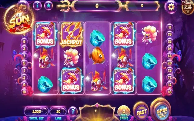 Các tính năng trong slots thủy cung Sunwin